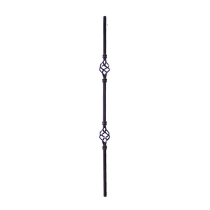 Double Basket - Solid 1/2" Square Baluster