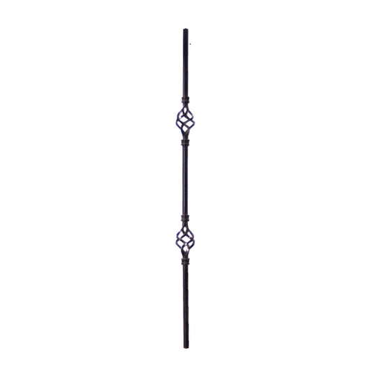 Double Basket - Solid 1/2" Square Baluster