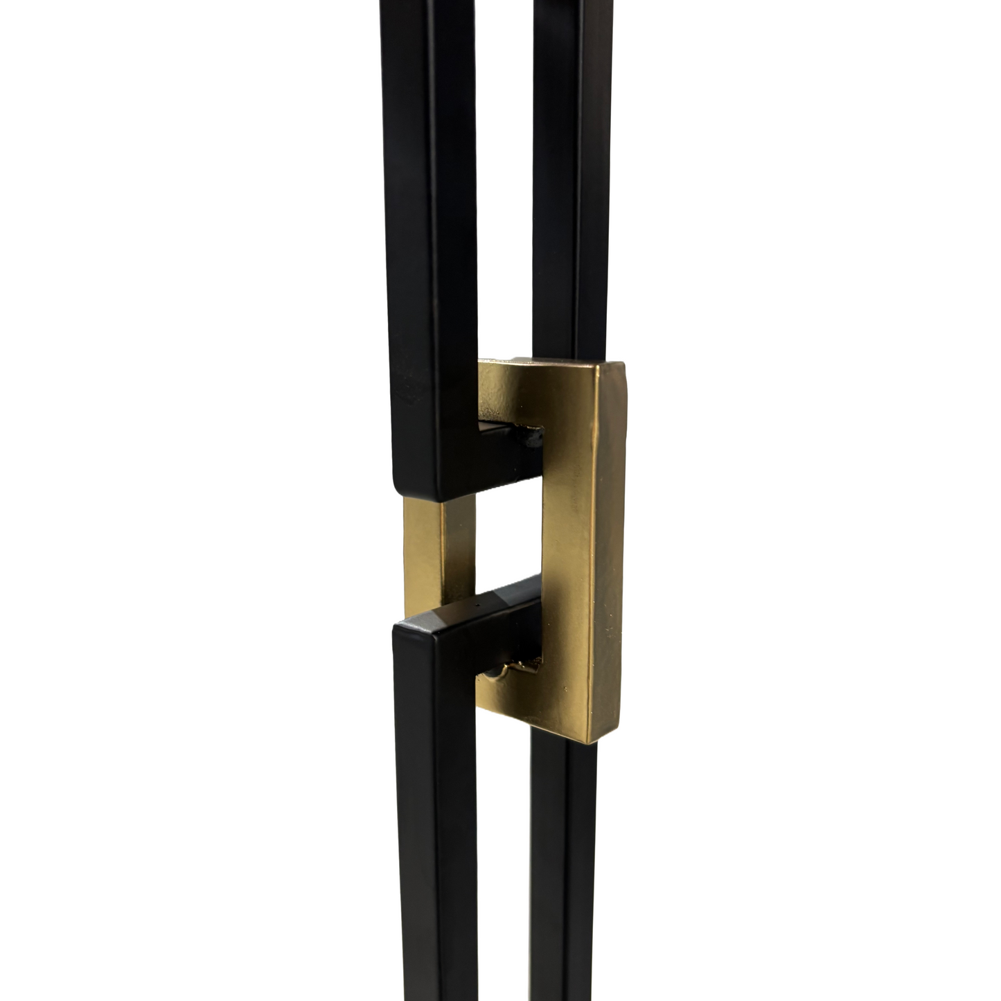 Double Window with Gold Link - Hollow 1/2" Square Baluster